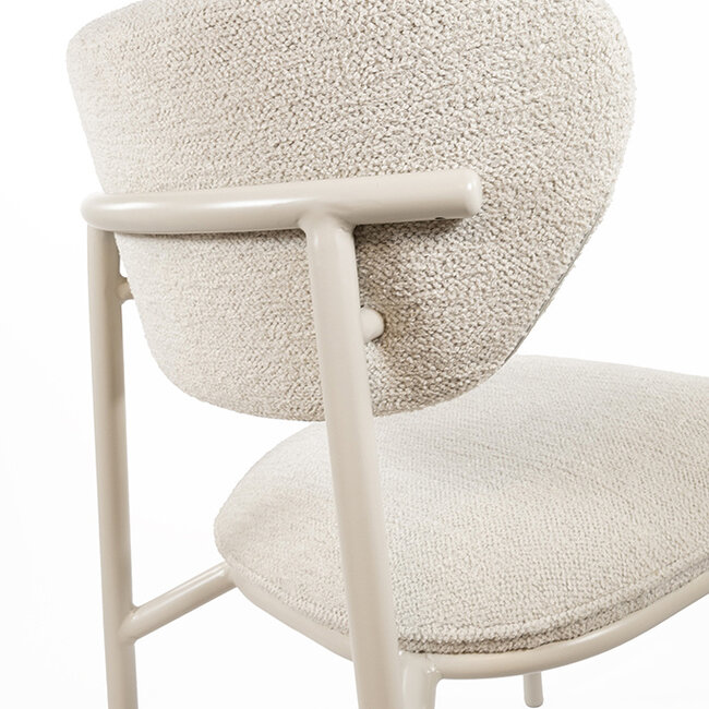Brooz Eetkamerstoel Didi – beige frame met Gear stof shell (set van 2)