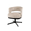 Brooz Draaibare eetkamerstoel Bruce met armleuningen – Cremona stof Natural