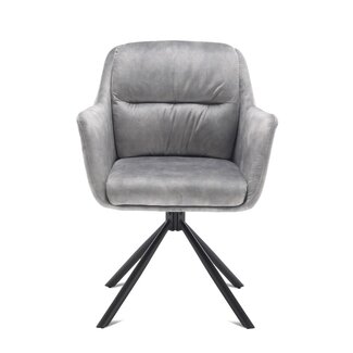 Draaibare eetkamerstoel Talas met armleuningen – Adore Clay