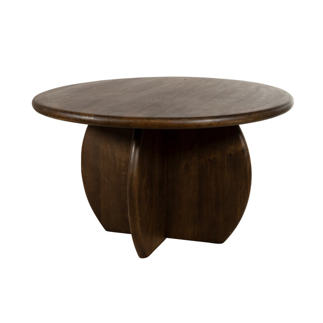 Brooz Belly ronde eettafel Ø130 cm Mango Brown Walnut