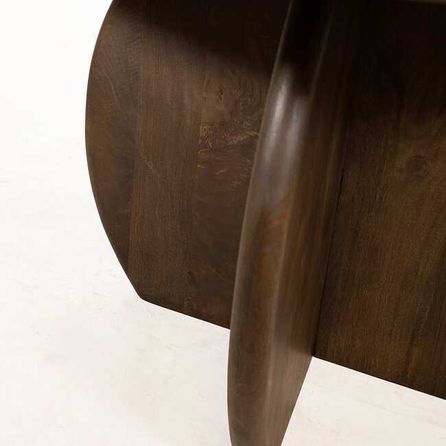 Brooz Belly ronde eettafel Ø130 cm Mango Brown Walnut