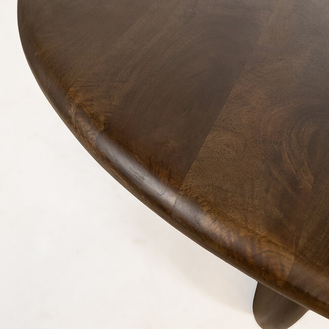 Brooz Belly ronde eettafel Ø130 cm Mango Brown Walnut