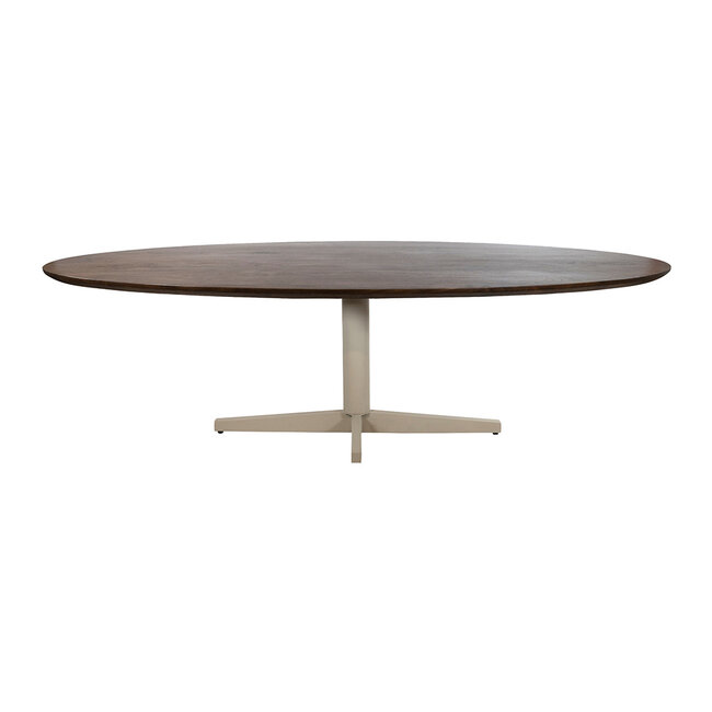 Scorpio ovale eettafel 240 cm Mango Brown Walnut