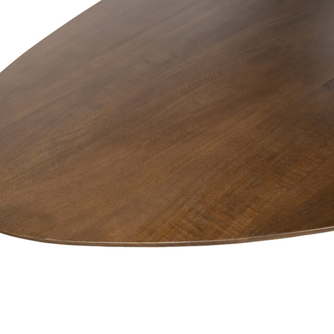 Scorpio ovale eettafel 240 cm Mango Brown Walnut