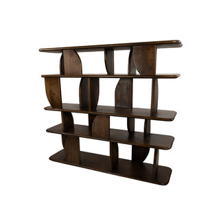 Brooz Design boekenkast Oregano – mangohout walnut met open vakken