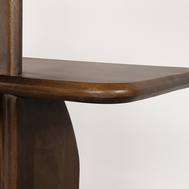 Brooz Design boekenkast Oregano – mangohout walnut met open vakken