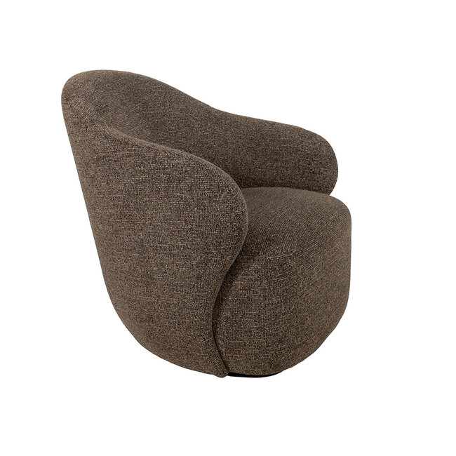 Brooz Moderne draaifauteuil Jimi – Present stof Brown met 360° draaifunctie