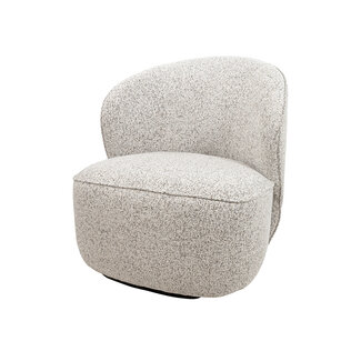 Brooz Moderne draaifauteuil Avi – Puente stof Ecru met 360° draaifunctie