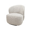 Brooz Moderne draaifauteuil Avi – Puente stof Ecru met 360° draaifunctie