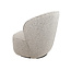 Brooz Moderne draaifauteuil Avi – Puente stof Ecru met 360° draaifunctie