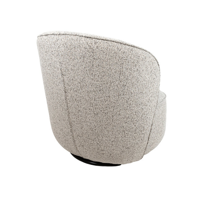 Brooz Moderne draaifauteuil Avi – Puente stof Ecru met 360° draaifunctie
