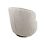 Brooz Moderne draaifauteuil Avi – Puente stof Ecru met 360° draaifunctie