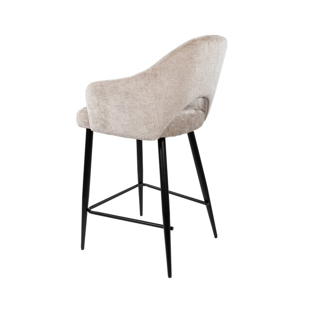 Brooz Luxe barkruk Carmen met armleuningen – Perfect Harmony stof Liver