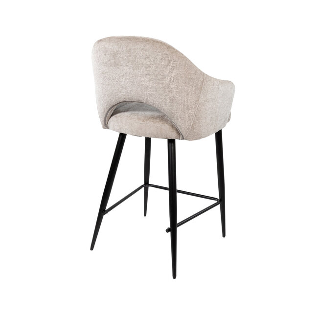 Brooz Luxe barkruk Carmen met armleuningen – Perfect Harmony stof Liver