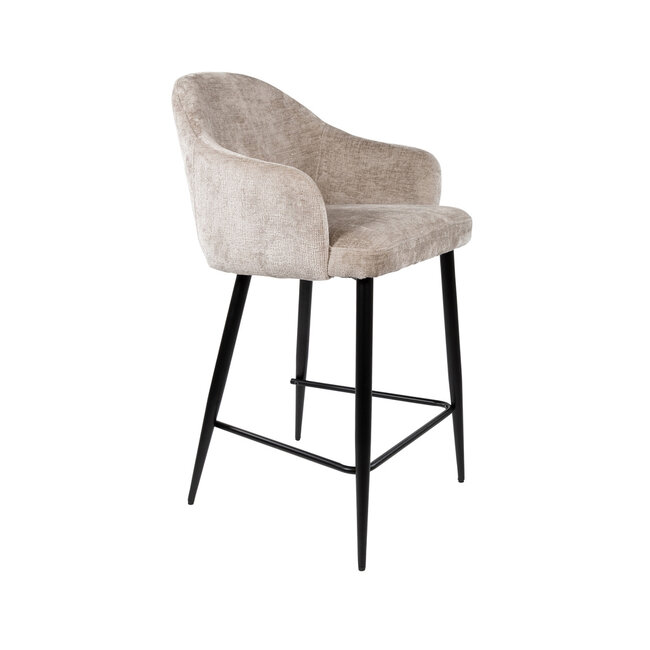 Brooz Luxe barkruk Carmen met armleuningen – Perfect Harmony stof Liver