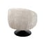 Brooz Moderne draaifauteuil Louis – Cremona stof taupe met zwarte trompetvoet