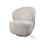 Brooz Moderne draaifauteuil Avi – Cremona stof taupe met 360° draaifunctie