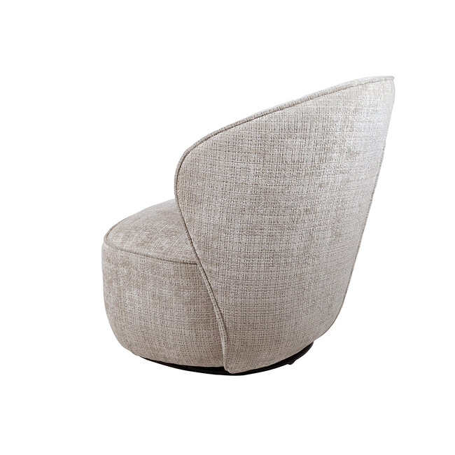 Brooz Moderne draaifauteuil Avi – Cremona stof taupe met 360° draaifunctie