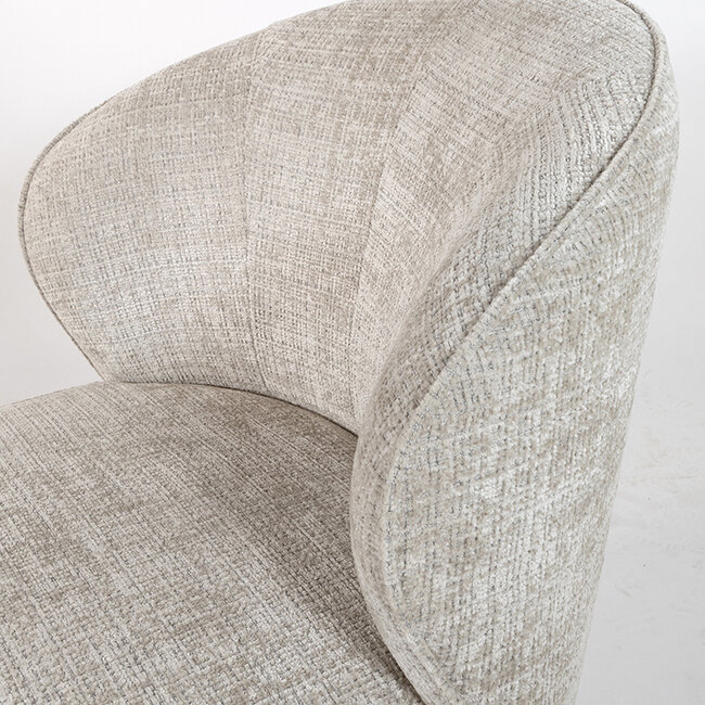 Brooz Moderne draaifauteuil Avi – Cremona stof taupe met 360° draaifunctie