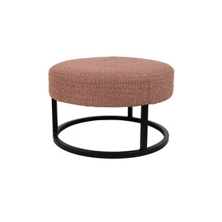 Brooz Escabel Poef Ø50 Rhythm Blush 92 – Zachte Roze Design Poef met Metalen Onderstel