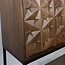 Brooz Luxe kast Trinity – mangohout met reliëf deuren en stalen onderstel