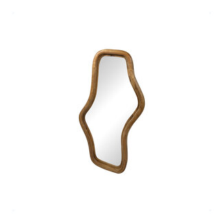 Brooz Wavy Spiegel 80 cm Smooth Natural – Organische Design Spiegel met Naturel Houten Lijst