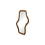 Brooz Wavy Spiegel 80 cm Smooth Natural – Organische Design Spiegel met Naturel Houten Lijst