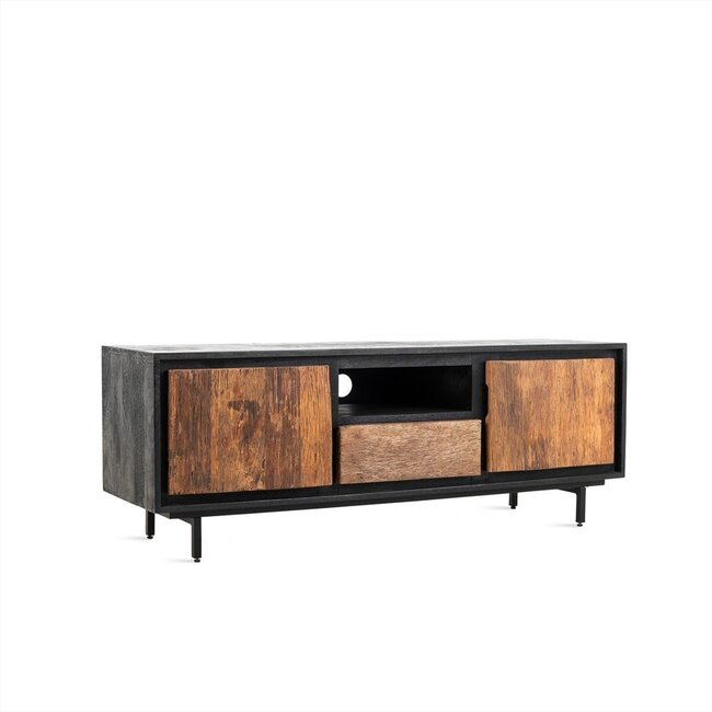 Brooz TV meubel Anayah 140 – mangohout & gerecycled hout met stalen frame