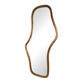 Brooz Wavy Spiegel 160 cm Smooth Natural – Organische Design Spiegel met Naturel Houten Lijst