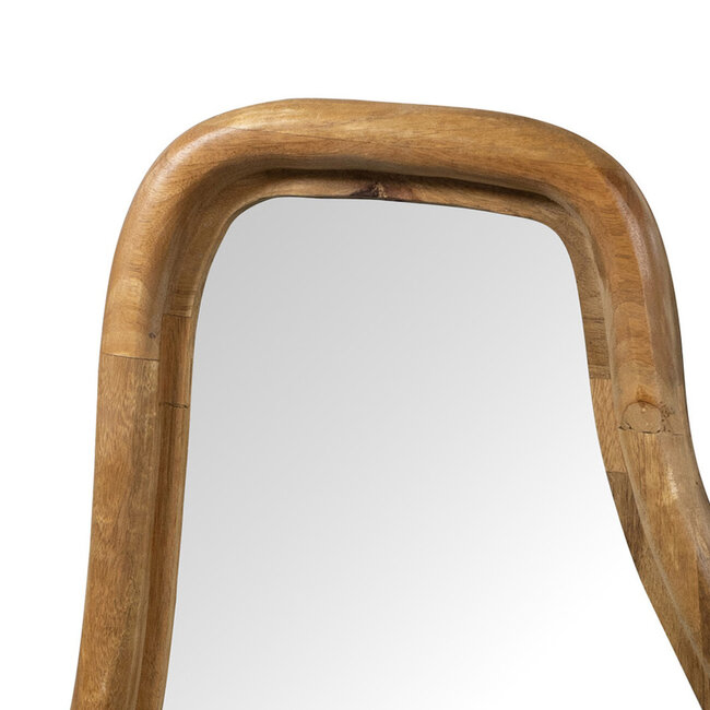 Brooz Wavy Spiegel 160 cm Smooth Natural – Organische Design Spiegel met Naturel Houten Lijst