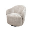 Brooz Moderne draaifauteuil Jimi – Cremona stof taupe met 360° draaifunctie
