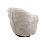 Brooz Moderne draaifauteuil Jimi – Cremona stof taupe met 360° draaifunctie