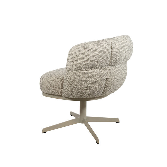 Brooz Luxe draaibare armstoel JLo 360° – Cuzco - Fog 3 (beige onderstel)