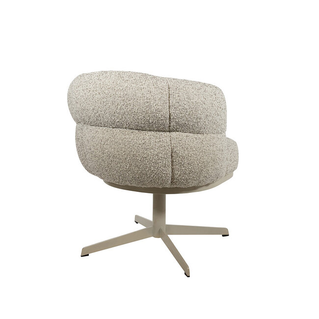 Brooz Luxe draaibare armstoel JLo 360° – Cuzco - Fog 3 (beige onderstel)