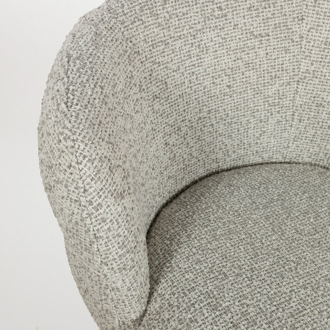 Brooz Luxe draaibare armstoel JLo 360° – Cuzco - Fog 3 (beige onderstel)