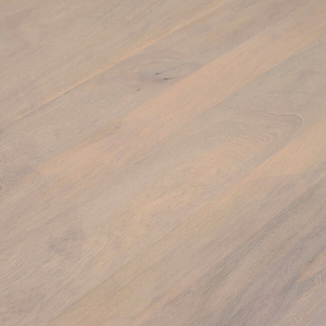 Brooz Deens Ovale Eettafel 160 cm Akagi Ashblond – Scandinavische Eiken Look met Zwart Kruispoot Onderstel