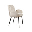 Brooz Bobby eetkamer armstoel Perfect Harmony Ivory – zwart onderstel (set van 2)