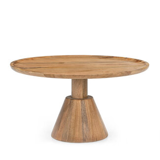 Brooz Salontafel Jade Kegelvoet Naturel Ø75 – Ronde Houten Design Salontafel