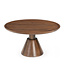 Brooz Salontafel Jade Kegelvoet Bruin Ø75 – Luxe Houten Design Salontafel