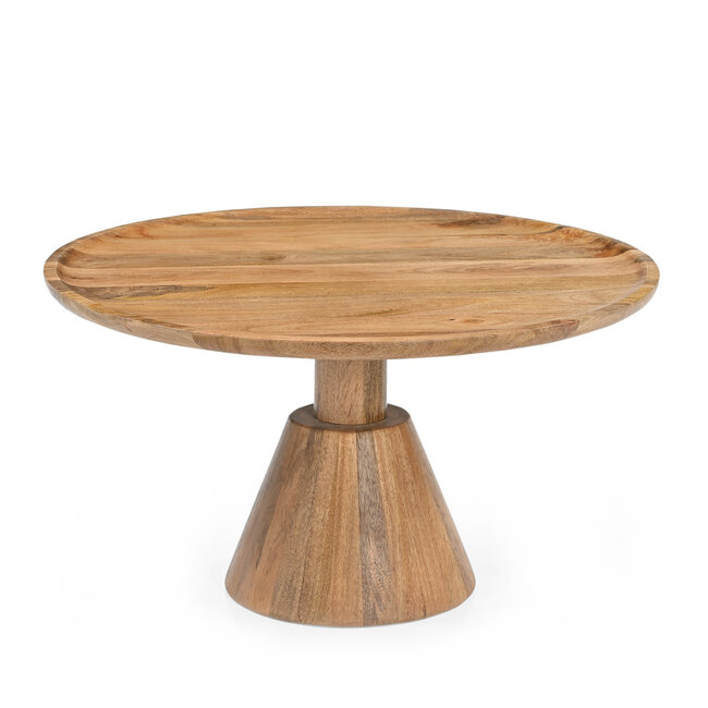 Brooz Salontafel Jade Kegelvoet Naturel Ø75 – Ronde Houten Design Salontafel