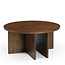 Brooz Salontafel Jade Bruin Ø80 – Ronde Houten Design Salontafel