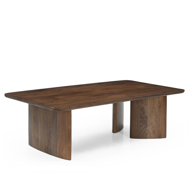 Brooz Salontafel Jade Rechthoek Bruin 130 cm – Luxe Donker Houten Design Salontafel