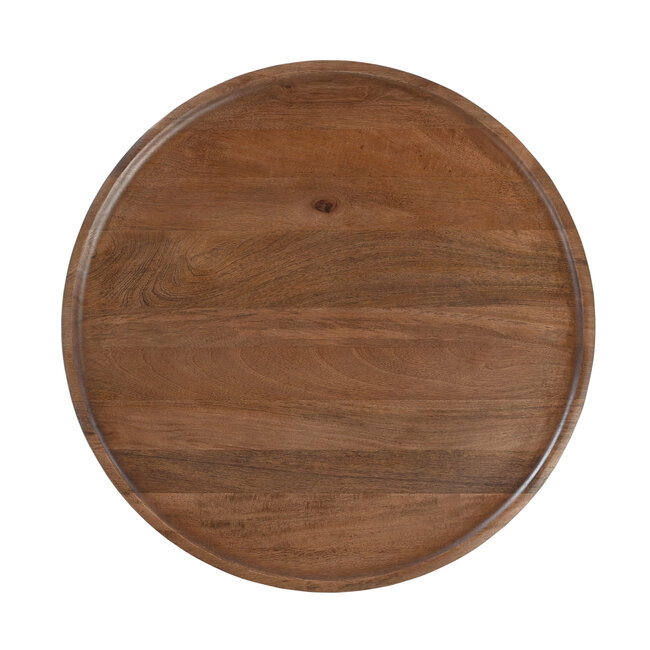 Brooz Salontafel Jade Kegelvoet Bruin Ø75 – Luxe Houten Design Salontafel