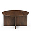 Brooz Salontafel Jade Bruin Ø80 – Ronde Houten Design Salontafel
