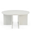 Brooz Salontafel Jade Off White Ø80 – Moderne Ronde Salontafel met Sculpturaal Design