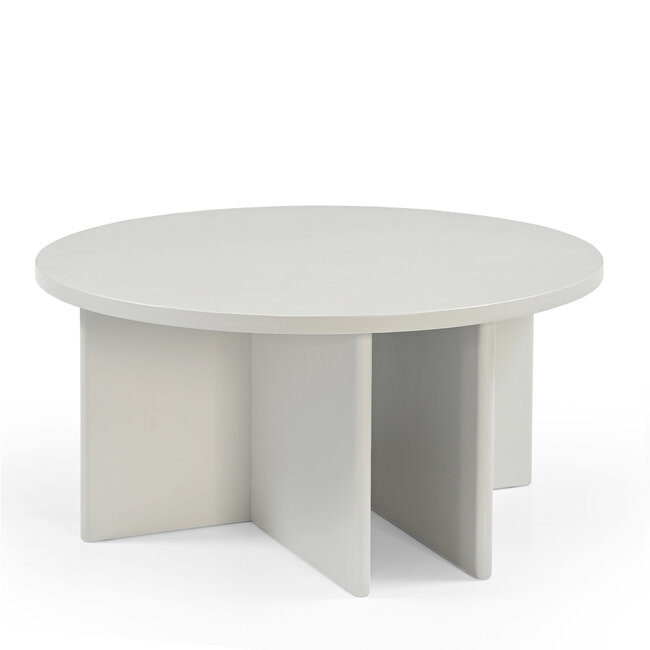 Brooz Salontafel Jade Off White Ø80 – Moderne Ronde Salontafel met Sculpturaal Design