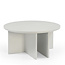 Brooz Salontafel Jade Off White Ø80 – Moderne Ronde Salontafel met Sculpturaal Design