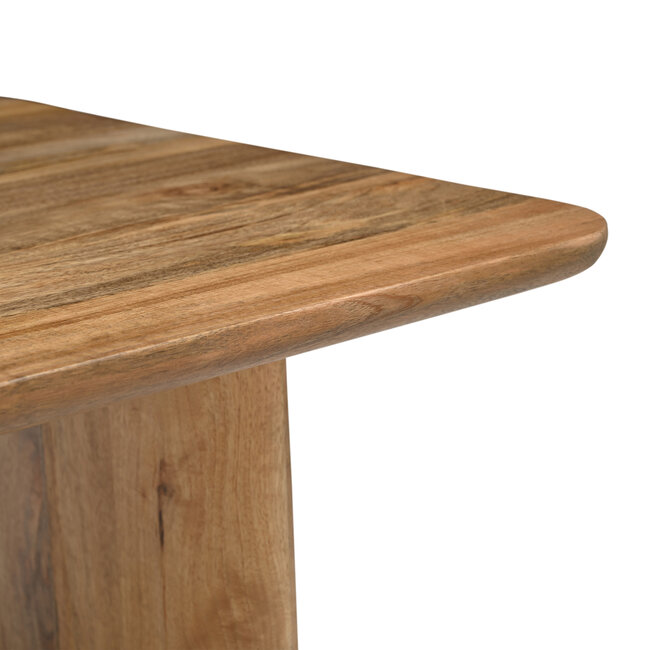 Brooz Salontafel Jade Rechthoek Naturel 130 cm – Massief Houten Design Salontafel
