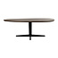 Eetkamertafel 220, organisch, poot Black, Mango Brown Walnut