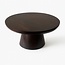 Brooz Salontafel Ben Ø70 Walnoot Bruin – Ronde Design Salontafel met Conisch Onderstel